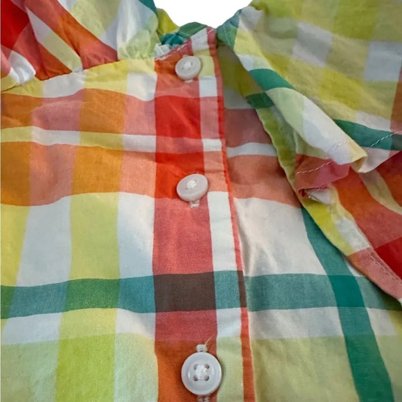 Janie & Jack | Summer Madras Ruffle Dress (4) - Picture 4 of 6